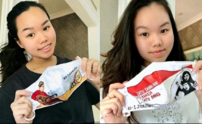Gadis Cantik Charlene Junus Bikin Masker Spesial untuk Jokowi