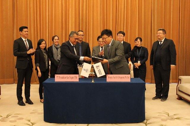 PGN dan Sinopec Tandatangani Perjanjian Jual Beli LNG