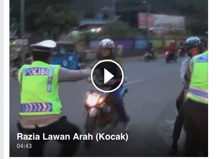 [VIDEO] Begini Kocaknya Polisi saat Razia Pemotor Melawan Arah, Motor Dishub Ikut Terjaring