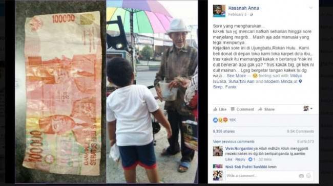 Duh, Kakek Penjual Donat Keliling Ditipu Pakai Uang Mainan  