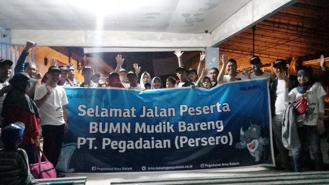 Pegadaian Batam Berangkatkan 250 Pemudik Tujuan Belawan