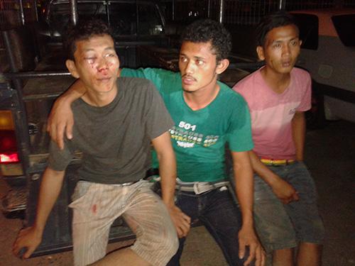 Foto-foto Para Pria Mabuk Nyaris Sekarat Dihajar Warga Tanjungpinggir