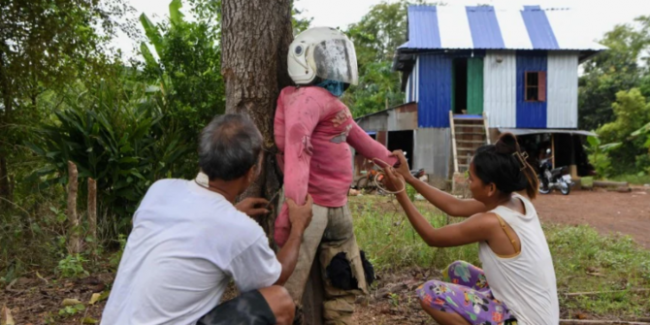 Petani di Kamboja Percaya Orang-Orangan Sawah Dapat Menangkal Covid-19