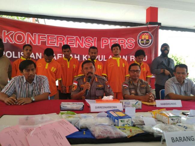 Polda Kepri Tangkap 7 Kurir Narkoba dalam 9 Hari
