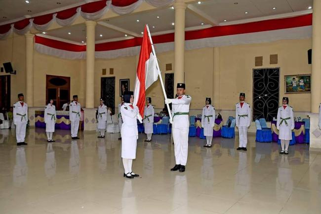 Pengukuhan Paskibraka HUT ke-73 RI di Natuna