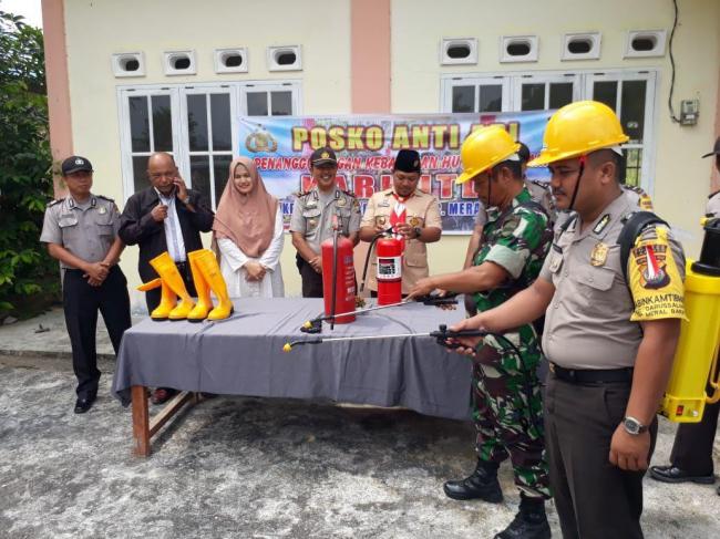 Polsek Meral Bentuk Posko Penanggulangan Karhutla