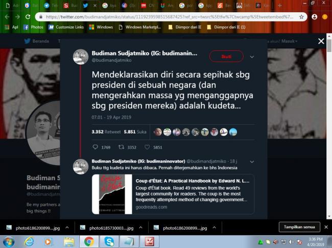 Budiman Sudjatmiko: Deklarasi Presiden Secara Sepihak adalah Kudeta