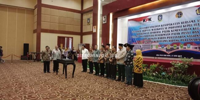 KPK Fasilitasi Penandatanganan MoU Antara Pemda, Ditjen Pajak dan BPN Kepri