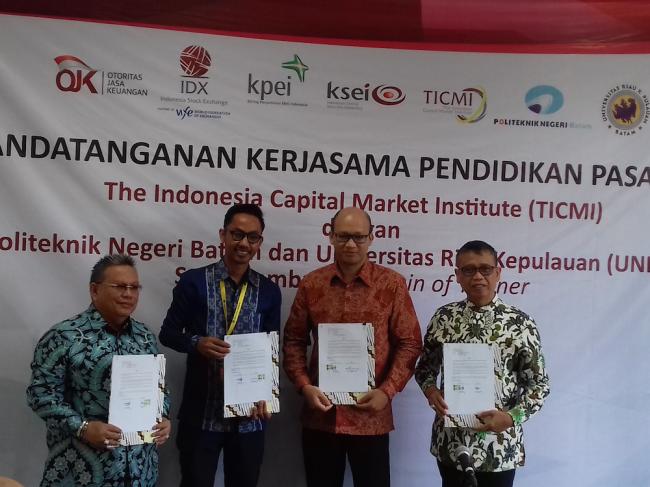 Bursa Efek Indonesia Teken MOU dengan Poltek dan Unrika Siapkan Tenaga Profesional 