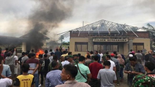Mapolsek di Aceh Tamiang Hancur Dibakar Massa, Ini Penyebabnya