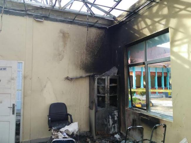 Penampakan Kantor Pelabuhan Roro Lingga Ludes Dilalap Api