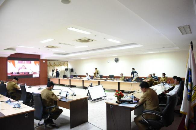 Covid-19 di Kepri Bertambah, Isdianto Video Confrence dengan Jokowi
