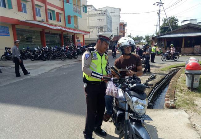 Dua Hari Razia, Satlantas Polres Lingga Tindak 14 Pengendara 