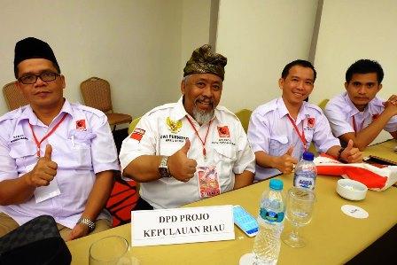 Projo Kepri Berangkatkan Seribu Relawan Kawal Pelantikan Presiden