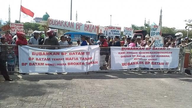Warga Korban Penggusuran Ikut Suarakan Pembubaran BP Batam