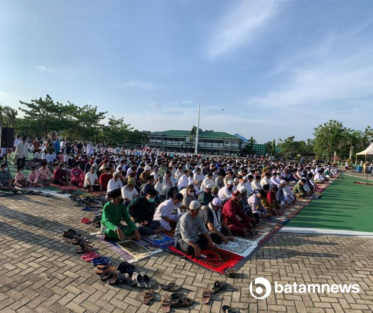 Salat Id di Halaman Kantor Bupati Meranti Tak Seramai Sebelum Pandemi
