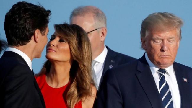 Melania Cipika-cipiki dengan PM Kanada, Begini Reaksi Trump