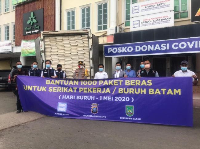 Apindo Bantu Serikat Pekerja di Batam, Siapkan 1.000 Karung Beras