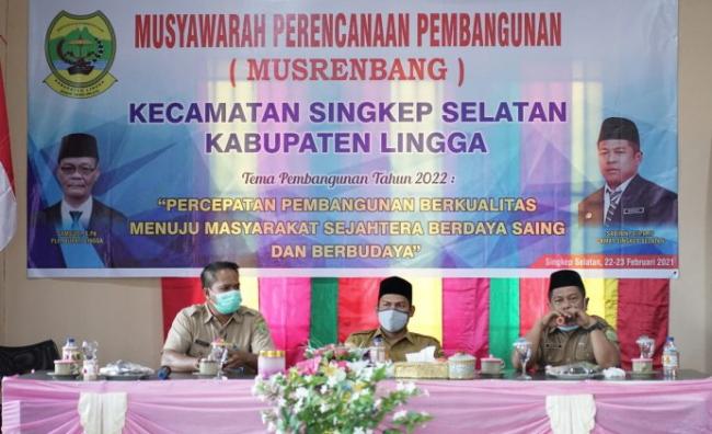 Sabirin Minta Pemda Realisasikan Usulan Prioritas di Musrenbang Singkep Selatan