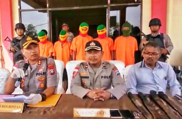 Polisi Bintan Ringkus Lima Pembalak Kayu Ilegal