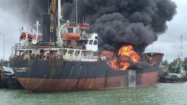 TERUNGKAP: Lokasi Meledak Tanker MT Nona Tang Diduga Shipyard Bodong