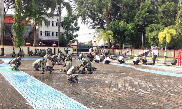 Pertama Kali, TNI Rayakan Ulang Tahun di Markas Polres Karimun