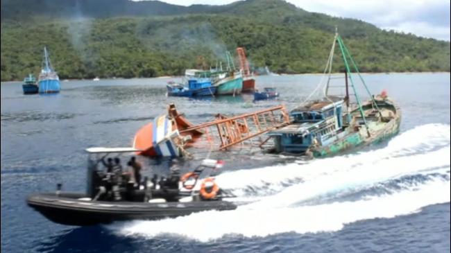Maling Ikan, 26 Kapal Nelayan Vietnam Ditenggelamkan di Natuna