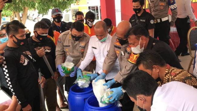Narkoba Senilai Rp50 M Dimusnahkan Polda Kepri