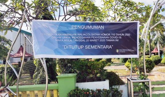 Cegah Covid-19, Pemerintah Tutup 6 Taman Umum di Batam