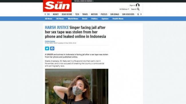 Media Inggris Soroti Kasus Gisel, Sebut Hukum Indonesia Terlalu Keras