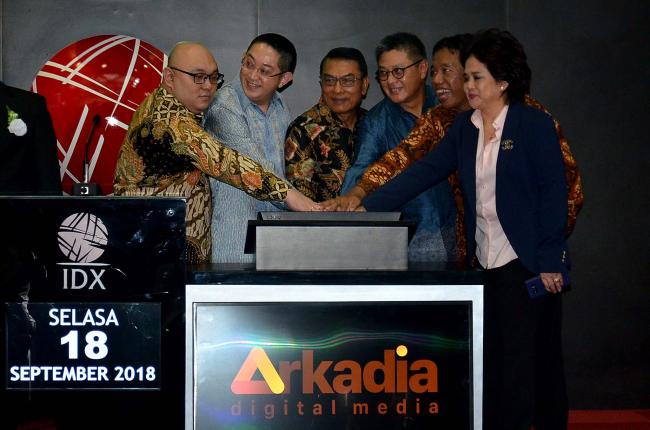 Arkadia Jadi Media Digital Pertama Listing di Bursa Efek Indonesia