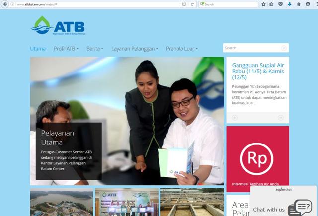 Pelanggan Bisa Chat dengan Petugas di Website ATB
