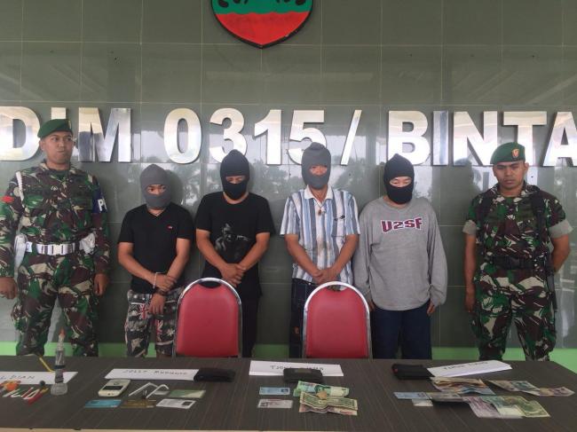 Telusuri Peredaran Narkoba di Tanjungpinang, Kodim 0315 Tangkap Empat Orang