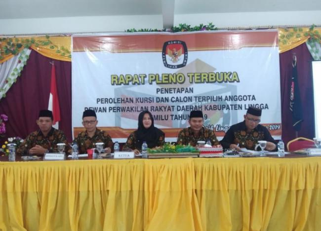 KPU Tetapkan 20 Anggota DPRD Lingga Periode 2019-2024