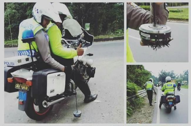 Hati-hati, Pelaku Kejahatan Tebar Rajau Paku di Jalan Gajah Mada