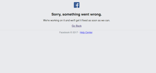 Facebook Mendadak Error!