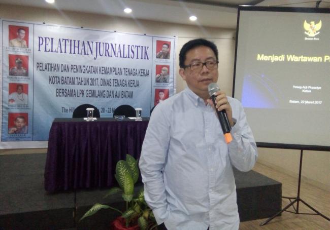 Ketua Dewan Pers Puji Pelatihan Jurnalistik Disnaker Batam-LPK Gemilang