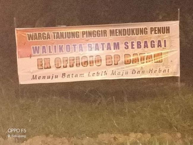 Spanduk Dukung Rudi Jadi Ex Officio Kepala BP Batam Mulai Disebar 