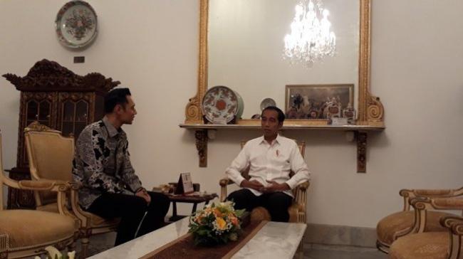Temui Presiden Jokowi, AHY: Terimakasih Undangannya, Pak!