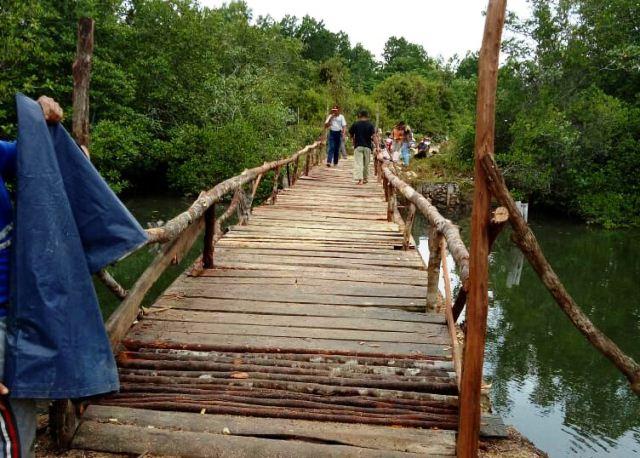 Anggaran Desa Tak Cukup, Warga Perbaiki Jembatan Secara Swadaya