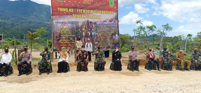 TMMD TNI di Natuna Buka Akses Jalan 2 Km Dusun Sebayar-Desa Selemam