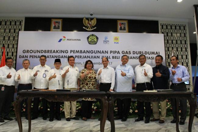 Wakil Menteri ESDM resmikan Groundbreaking Pembangunan Pipa Gas Duri-Dumai Via Video Conference