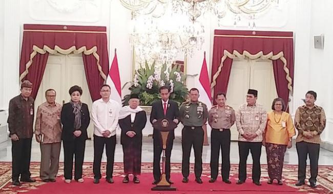 Bertemu Tokoh Lintas Agama, Jokowi Perintahkan Panglima TNI dan Kapolri Tindak Pengacau