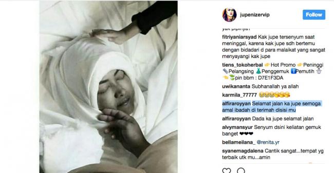 Usai Dikafani Jenazah Jupe Tersenyum?