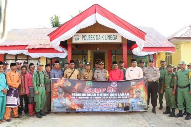Kapolsek Daik Imbau Warga Hindari Pembakaran Lahan