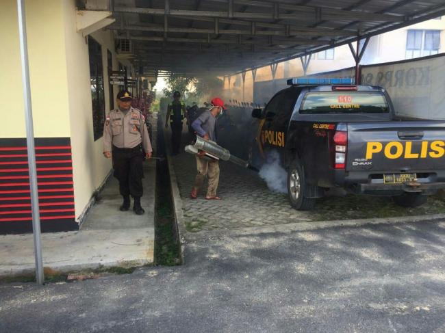 Kapolres Bintan Waspadai DBD Jangkiti Anggota Polisi di Markas