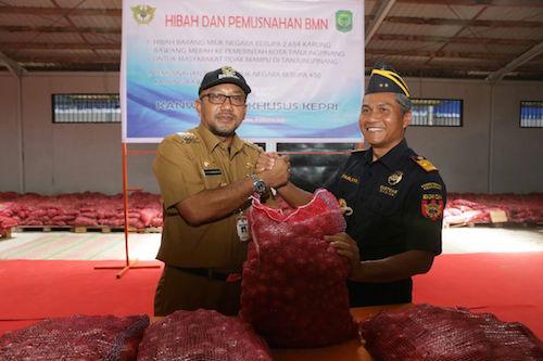 Bea Cukai Kepri Hibahkan 23 Ton ke Pemko Tanjungpinang