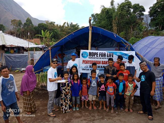 Cerita Relawan HFL Kepri Beri Bantuan ke Lombok