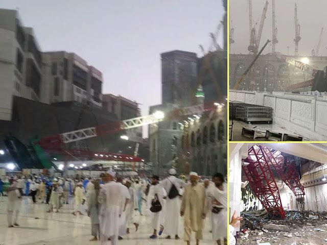 Tiga Jemaah Haji Embarkasi Batam Jadi Korban Jatuhnya Crane di Masjidil Haram Mekkah