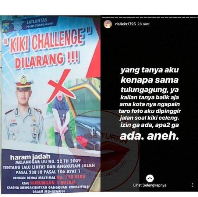 Foto Wajahnya Dipakai Spanduk Larangan Kiki Challenge, Ria Ricis Emosi